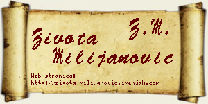 Života Milijanović vizit kartica